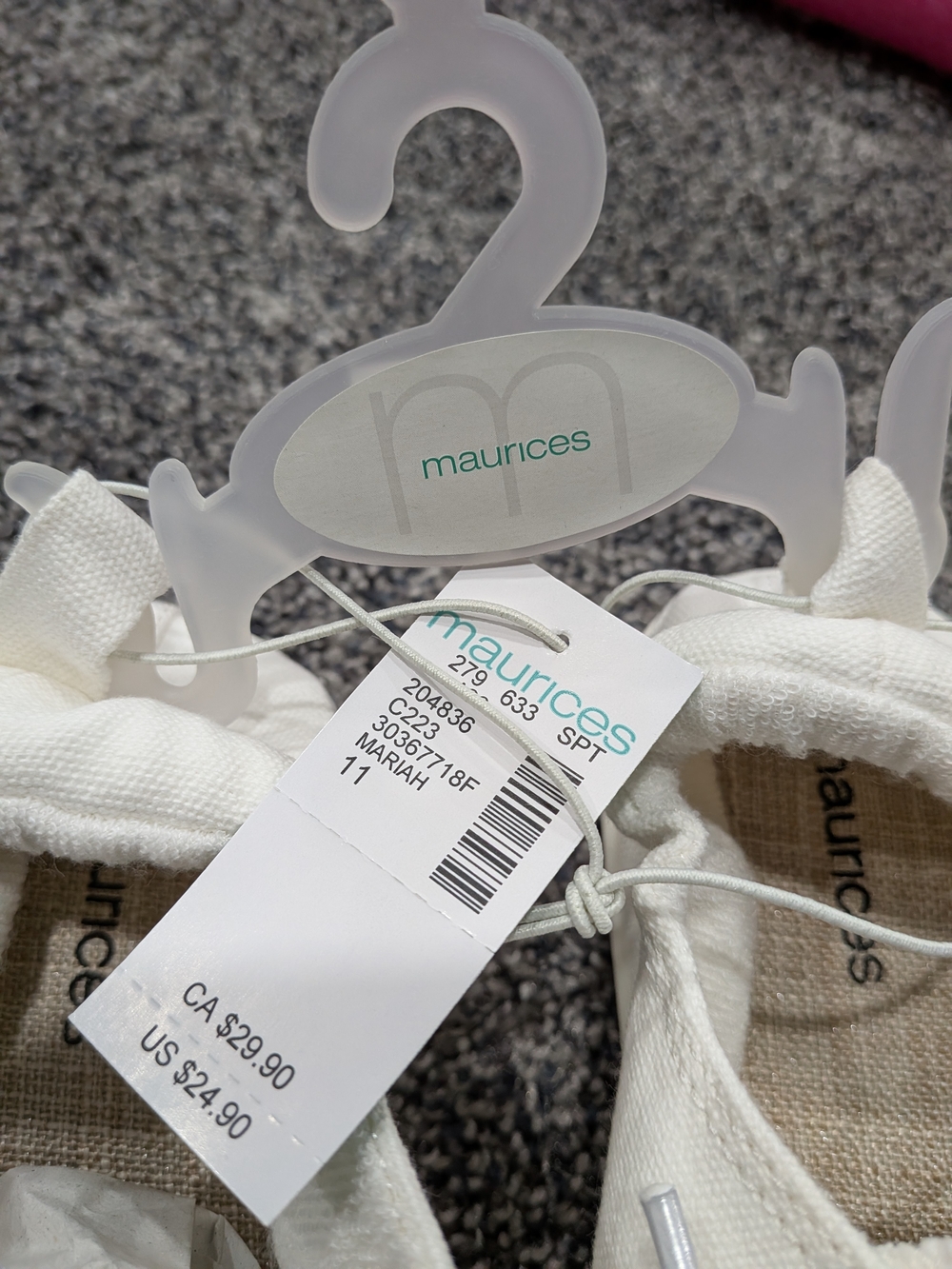 Maurices White Canvas Lace-Up Shoes - Picture 2 of 5